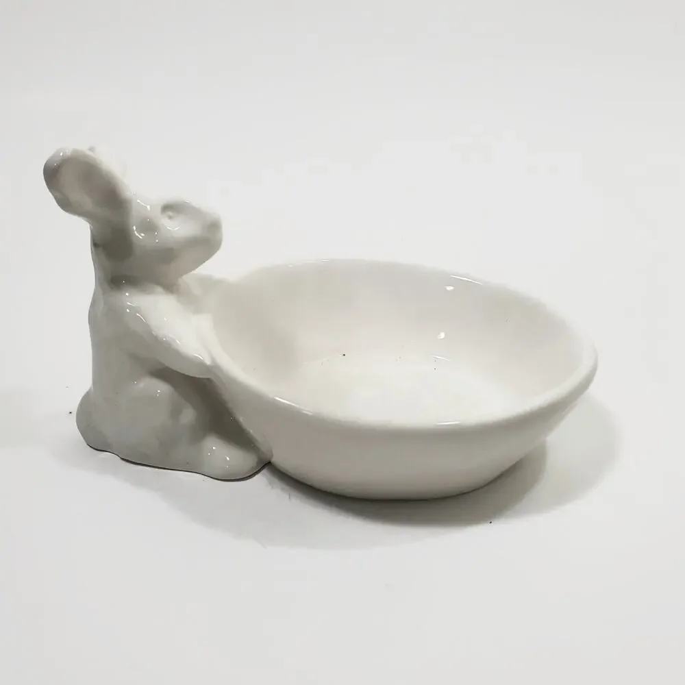 Williams-Sonoma White Bunny Rabbit Candy Nut Dish Bowl